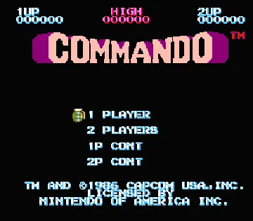 Commando (USA) screen shot title